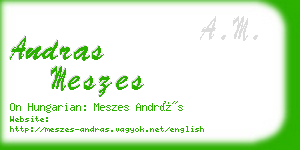 andras meszes business card